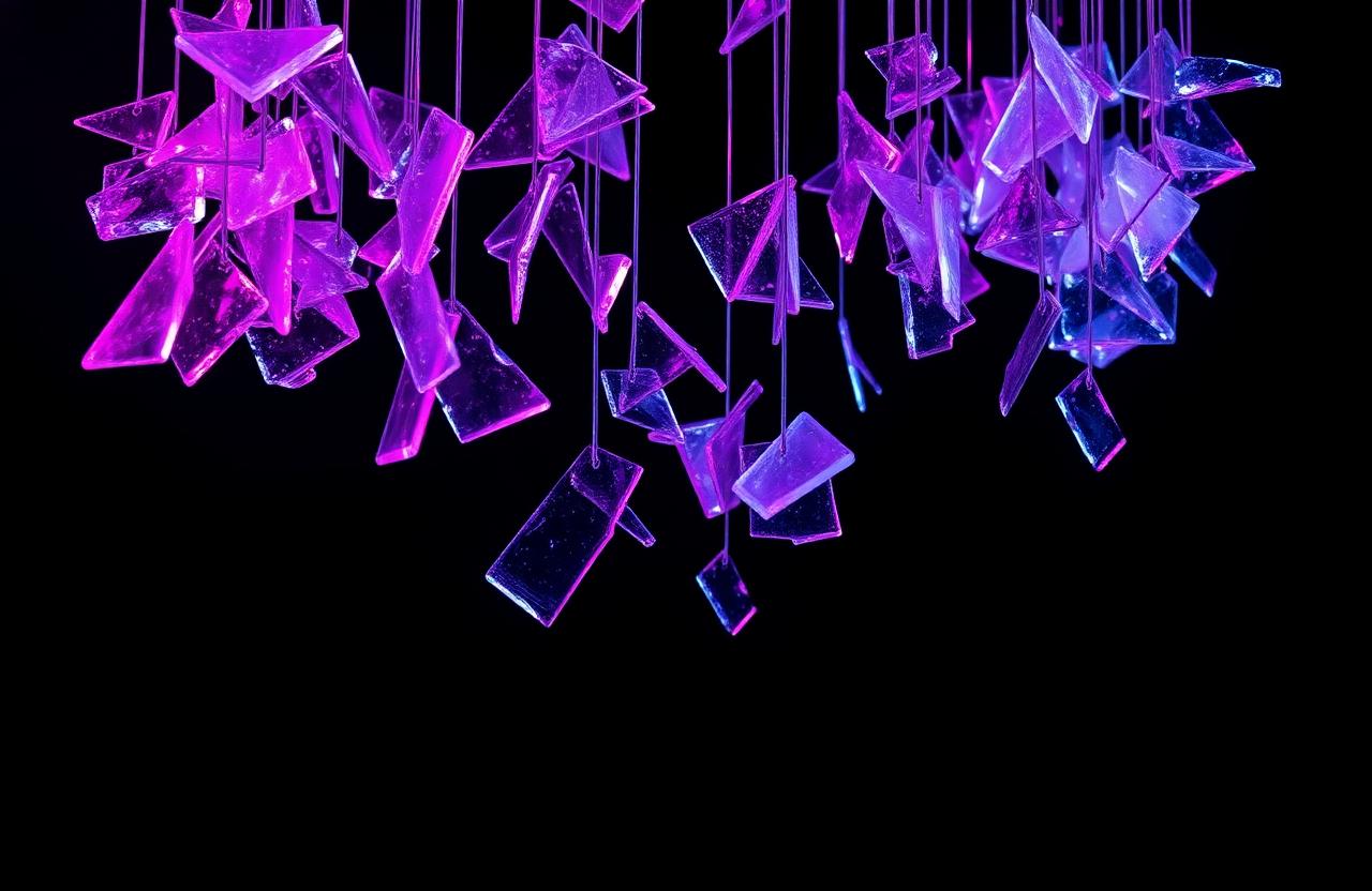 Kling alternative visualization with expressive ember light waves across a chromatic studio